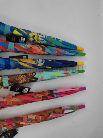 Зонт полуавтомат детский трость, PICCO 078, ручка крюк, 19"(48см)Х8к, полиэстер, (диаметр),  г, , детские рисунки фото детальное