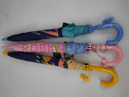 Зонт полуавтомат детский трость, PICCO 086, ручка крюк, 19"(48см)Х8к, полиэстер, (диаметр),  г, , космос фото детальное