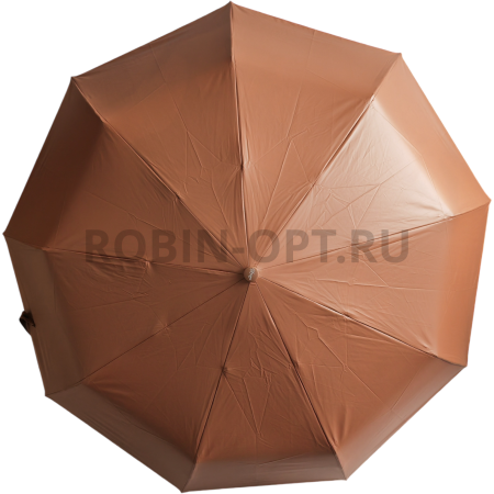 Зонт автомат женский 3 сл., UNIQUE 3008, прямая ручка , 23"(58.5см)Х9к, кожа и эпонж, (диаметр),  г, , цветы фото детальное