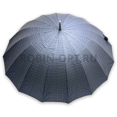 Зонт полуавтомат мужской трость, ROBIN 3001, ручка крюк, 27"(68см)Х16к, полиэстер, (диаметр),  г, , клетка фото детальное