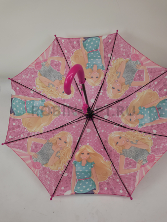 Зонт полуавтомат детский трость, PICCO 082, ручка крюк, 19"(48см)Х8к, полиэстер, (диаметр),  г, , барби фото детальное