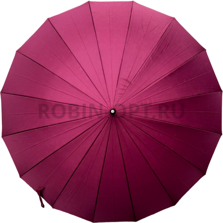 Зонт полуавтомат женский трость, ROBIN 1501, прямая ручка , 25"(63.5см)Х16к, эпонж 210т, (диаметр),  г, , однотонный проявляющийся фото детальное