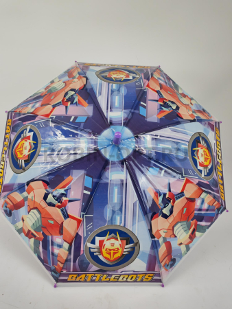 Зонт полуавтомат детский трость, PICCO 070, ручка крюк, 19"(48см)Х8к, ПВХ, (диаметр),  г, , детские рисунки фото детальное