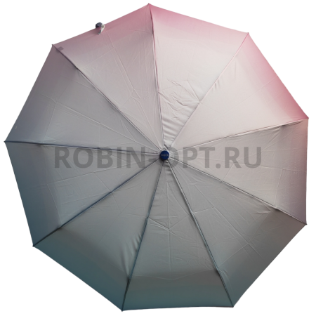 Зонт автомат женский 3 сл., ROBIN 3340, прямая ручка , 23"(58.5см)Х9к, эпонж 210т, (диаметр),  г, , переход яркий фото детальное