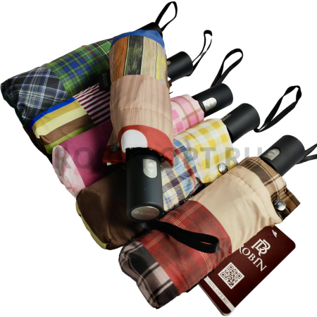 Зонт автомат женский 4 сл., ROBIN 4112, прямая ручка , 21.6"(55см)Х8к, эпонж 210т, 94 см(диаметр),  г, 6 рассцветка, абстракция фото детальное