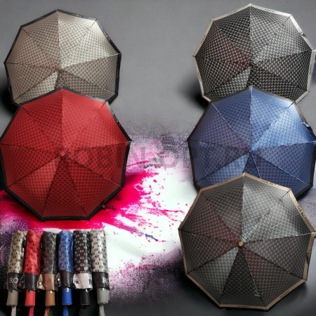 Зонт автомат женский 3 сл., ROBIN 3306, прямая ручка , 23"(58.5см)Х9к, сатин, 100 см(диаметр), 428 г, 6 рассцветка, буквы фото детальное