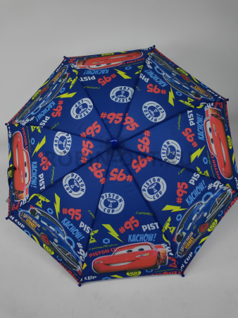 Зонт полуавтомат детский трость, PICCO 077, ручка крюк, 19"(48см)Х8к, полиэстер, (диаметр),  г, , тачки макквин фото детальное