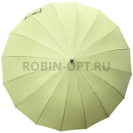 Зонт полуавтомат женский трость, ROBIN 1500, прямая ручка , 25"(63.5см)Х16к, эпонж 210т, (диаметр),  г, , однотонный проявляющийся фото детальное