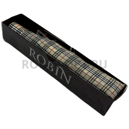 Зонт автомат женский 3 сл., ROBIN 3364, прямая ручка , 23"(58.5см)Х9к, эпонж 210т, 101 см(диаметр), 439 г, 3 рассцветка, клетка фото детальное