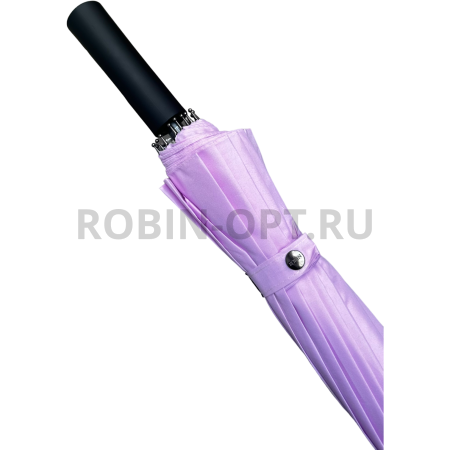 Зонт полуавтомат женский трость, ROBIN 1501, прямая ручка , 25"(63.5см)Х16к, эпонж 210т, (диаметр),  г, , однотонный проявляющийся фото детальное