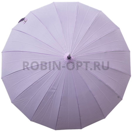 Зонт полуавтомат женский трость, ROBIN 1500, прямая ручка , 25"(63.5см)Х16к, эпонж 210т, (диаметр),  г, , однотонный проявляющийся фото детальное