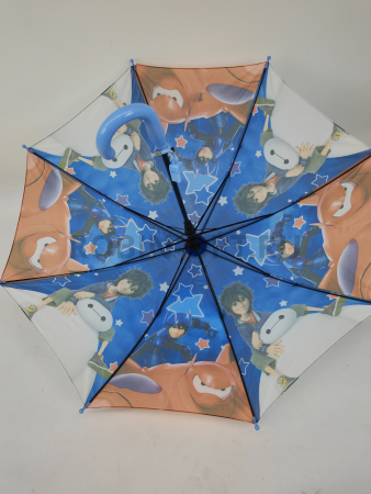 Зонт полуавтомат детский трость, PICCO 080, ручка крюк, 19"(48см)Х8к, полиэстер, (диаметр),  г, , big hero фото детальное