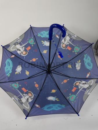 Зонт детский трость PICCO 075, полуавтомат, ручка крюк, пластик, 48 см, полиэстер, 8 спиц, Фибергласс, щенячий патруль фото детальное