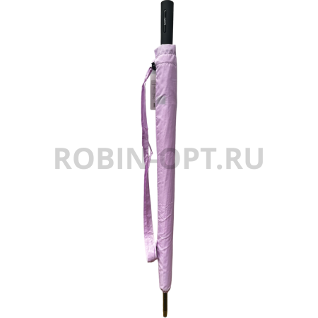 Зонт полуавтомат женский трость, ROBIN 1501, прямая ручка , 25"(63.5см)Х16к, эпонж 210т, (диаметр),  г, , однотонный проявляющийся фото детальное