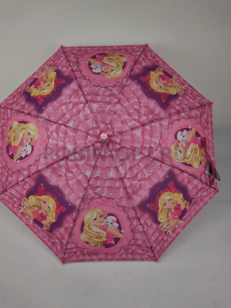 Зонт полуавтомат детский трость, PICCO 082, ручка крюк, 19"(48см)Х8к, полиэстер, (диаметр),  г, , барби фото детальное