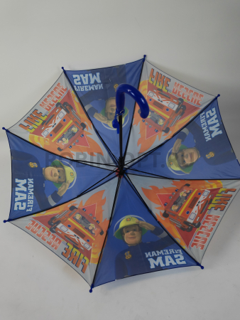 Зонт детский трость PICCO 075, полуавтомат, ручка крюк, пластик, 48 см, полиэстер, 8 спиц, Фибергласс, щенячий патруль фото детальное