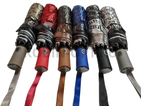 Зонт автомат женский 3 сл., ROBIN 3306, прямая ручка , 23"(58.5см)Х9к, сатин, 100 см(диаметр), 428 г, 6 рассцветка, буквы фото детальное