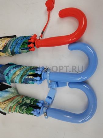 Зонт полуавтомат детский трость, PICCO 076, ручка крюк, 19"(48см)Х8к, полиэстер, (диаметр),  г, , моана фото детальное