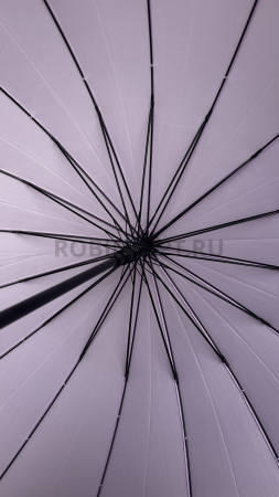 Зонт полуавтомат женский трость, ROBIN 1501, прямая ручка , 25"(63.5см)Х16к, эпонж 210т, (диаметр),  г, , однотонный проявляющийся фото детальное