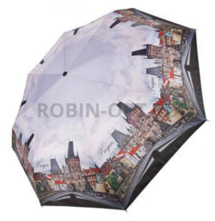 Зонт автомат женский 3 сл., Три слона L3887-E, прямая ручка , 21.6"(55см)Х8к, полиэстер, (диаметр),  г, , узоры фото детальное