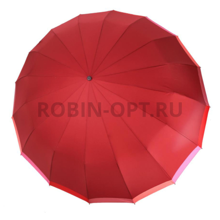 Зонт автомат женский 3 сл., Три слона L3161 - Bordeaux, прямая ручка , 23"(58.5см)Х16к, полиэстер, (диаметр),  г, , красный, радуг фото детальное