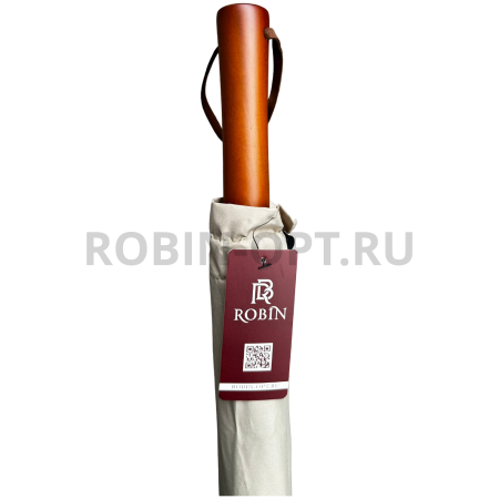 Зонт полуавтомат женский трость, ROBIN 1500, прямая ручка , 25"(63.5см)Х16к, эпонж 210т, (диаметр),  г, , однотонный проявляющийся фото детальное