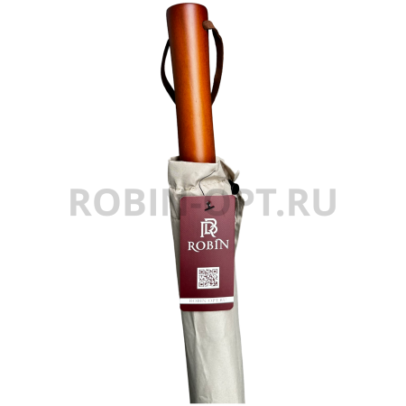 Зонт полуавтомат женский трость, ROBIN 1500, прямая ручка , 25"(63.5см)Х16к, эпонж 210т, (диаметр),  г, , однотонный проявляющийся фото детальное