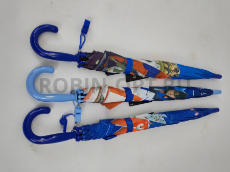 Зонт полуавтомат детский трость, PICCO 080, ручка крюк, 19"(48см)Х8к, полиэстер, (диаметр),  г, , big hero фото детальное