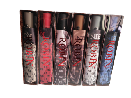 Зонт автомат женский 3 сл., ROBIN 3304, прямая ручка , 23"(58.5см)Х9к, сатин, 100 см(диаметр), 428 г, 6 рассцветка, буквы фото детальное