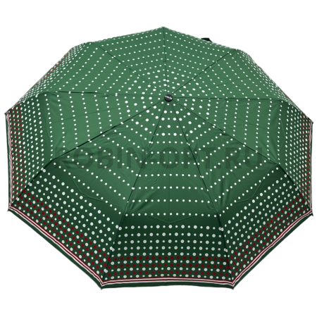 Зонт автомат женский 3 сл., ROBIN 3310, прямая ручка , 23"(58.5см)Х9к, эпонж 210т, 100 см(диаметр), 457 г, 6 рассцветка, горошек фото детальное