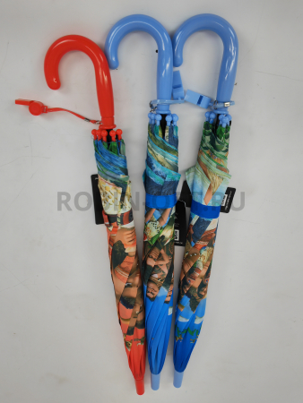 Зонт полуавтомат детский трость, PICCO 076, ручка крюк, 19"(48см)Х8к, полиэстер, (диаметр),  г, , моана фото детальное