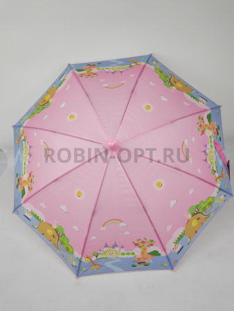 Зонт полуавтомат детский трость, PICCO 086, ручка крюк, 19"(48см)Х8к, полиэстер, (диаметр),  г, , космос фото детальное