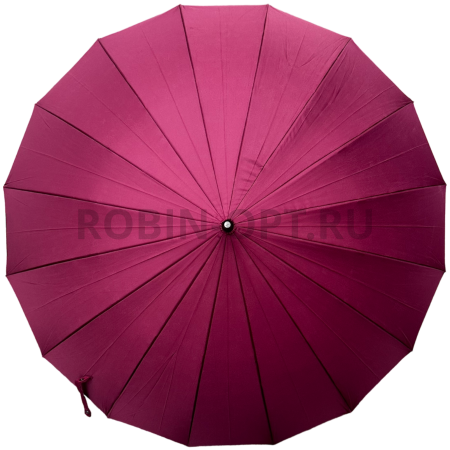 Зонт полуавтомат женский трость, ROBIN 1500, прямая ручка , 25"(63.5см)Х16к, эпонж 210т, (диаметр),  г, , однотонный проявляющийся фото детальное