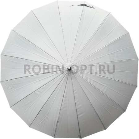 Зонт полуавтомат женский трость, ROBIN 1501, прямая ручка , 25"(63.5см)Х16к, эпонж 210т, (диаметр),  г, , однотонный проявляющийся фото детальное