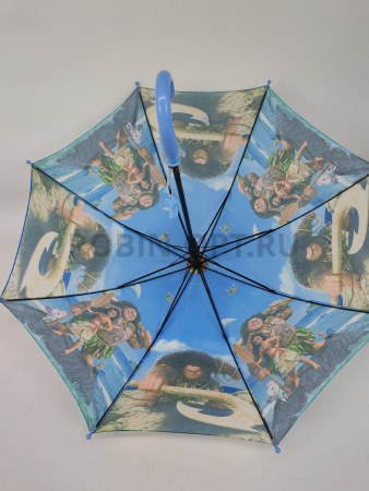 Зонт полуавтомат детский трость, PICCO 076, ручка крюк, 19"(48см)Х8к, полиэстер, (диаметр),  г, , моана фото детальное