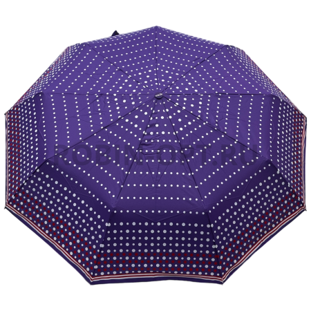 Зонт автомат женский 3 сл., ROBIN 3310, прямая ручка , 23"(58.5см)Х9к, эпонж 210т, 100 см(диаметр), 457 г, 6 рассцветка, горошек фото детальное