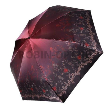 Зонт полный автомат женский 4 сл., Три слона L4822-A, прямая ручка , 20.8"(53см)Х8к, эпонж, (диаметр),  г, , светящиеся узоры фото детальное