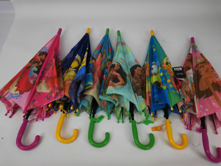 Зонт полуавтомат детский трость, PICCO 078, ручка крюк, 19"(48см)Х8к, полиэстер, (диаметр),  г, , детские рисунки фото детальное