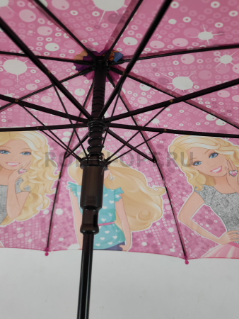 Зонт полуавтомат детский трость, PICCO 082, ручка крюк, 19"(48см)Х8к, полиэстер, (диаметр),  г, , барби фото детальное