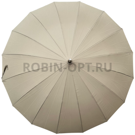 Зонт полуавтомат женский трость, ROBIN 1500, прямая ручка , 25"(63.5см)Х16к, эпонж 210т, (диаметр),  г, , однотонный проявляющийся фото детальное