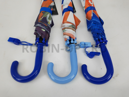 Зонт полуавтомат детский трость, PICCO 080, ручка крюк, 19"(48см)Х8к, полиэстер, (диаметр),  г, , big hero фото детальное