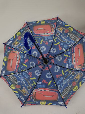 Зонт полуавтомат детский трость, PICCO 077, ручка крюк, 19"(48см)Х8к, полиэстер, (диаметр),  г, , тачки макквин фото детальное