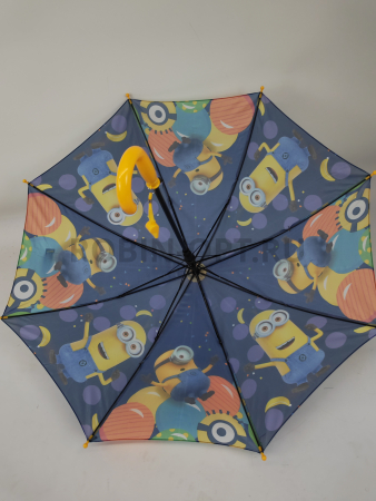 Зонт полуавтомат детский трость, PICCO 078, ручка крюк, 19"(48см)Х8к, полиэстер, (диаметр),  г, , детские рисунки фото детальное