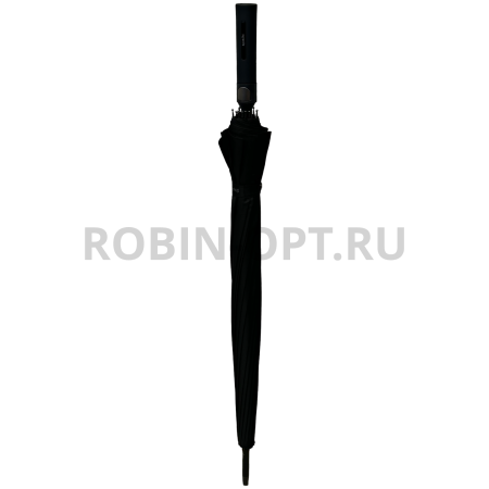 Зонт полуавтомат мужской трость, ROBIN 1520, прямая ручка , 25"(63.5см)Х16к, эпонж 210т, (диаметр),  г, , черный фото детальное