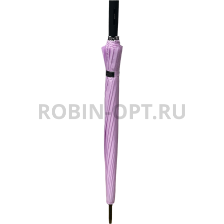 Зонт полуавтомат женский трость, ROBIN 1501, прямая ручка , 25"(63.5см)Х16к, эпонж 210т, (диаметр),  г, , однотонный проявляющийся фото детальное