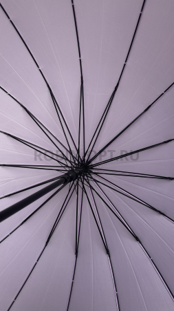 Зонт полуавтомат женский трость, ROBIN 1501, прямая ручка , 25"(63.5см)Х16к, эпонж 210т, (диаметр),  г, , однотонный проявляющийся фото детальное