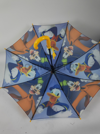 Зонт детский трость PICCO 075, полуавтомат, ручка крюк, пластик, 48 см, полиэстер, 8 спиц, Фибергласс, щенячий патруль фото детальное