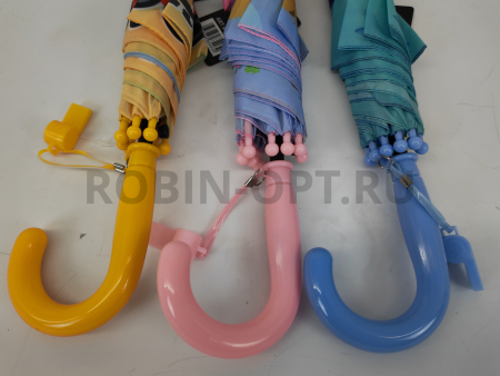 Зонт полуавтомат детский трость, PICCO 086, ручка крюк, 19"(48см)Х8к, полиэстер, (диаметр),  г, , космос фото детальное