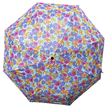 Зонт механический женский 3 сл., FIABA 301A,  прямая маленькая ручка , 20.8"(53см)Х8к, полиэстер, 96 см(диаметр),  г, 6 расцветка, фото детальное