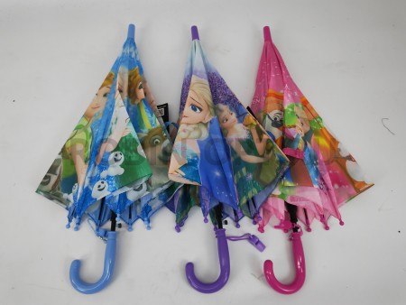 Зонт полуавтомат детский трость, PICCO 081, ручка крюк, 19"(48см)Х8к, полиэстер, (диаметр),  г, , холодное сердце фото детальное